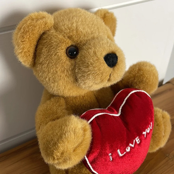 Build-A-Bear Stuffed Animal with I Love You Heart pillow Teddy Plush Toy - Picture 2 of 14